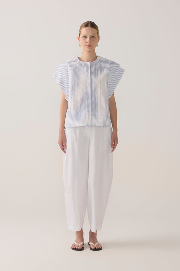 Eleanor Pant | White Poplin