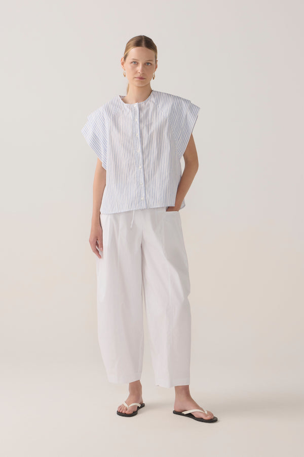 Eleanor Pant | White Poplin