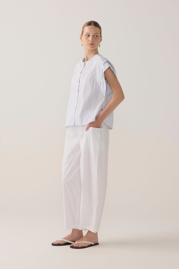 Eleanor Pant | White Poplin