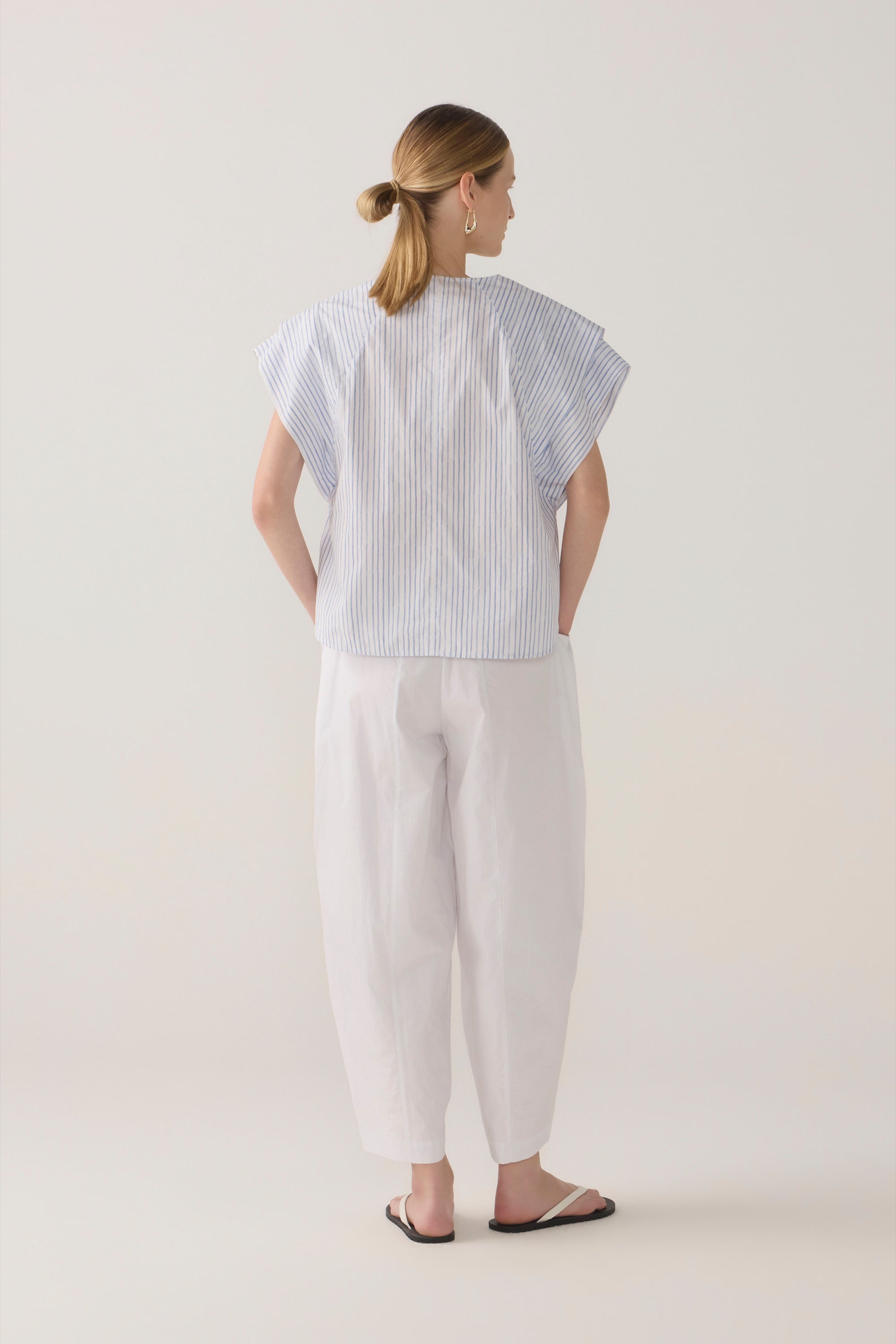 Eleanor Pant | White Poplin