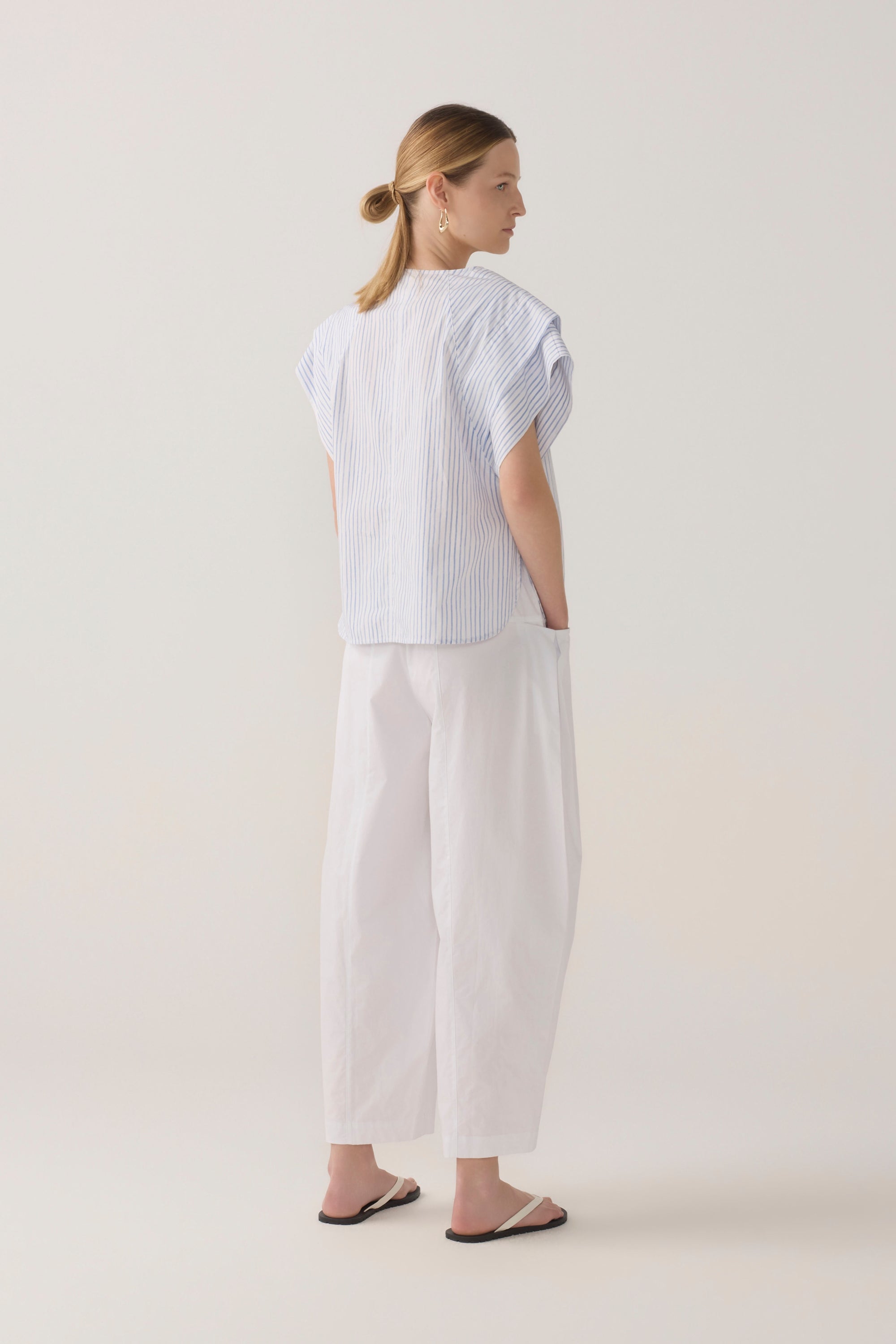 Eleanor Pant | White Poplin