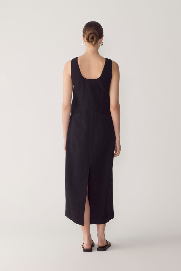 Floss Dress | Black Wool Blend