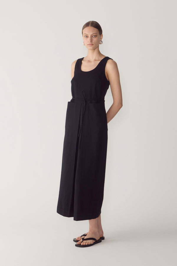 Floss Dress | Black Wool Blend