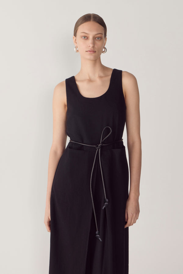 Floss Dress | Black Wool Blend