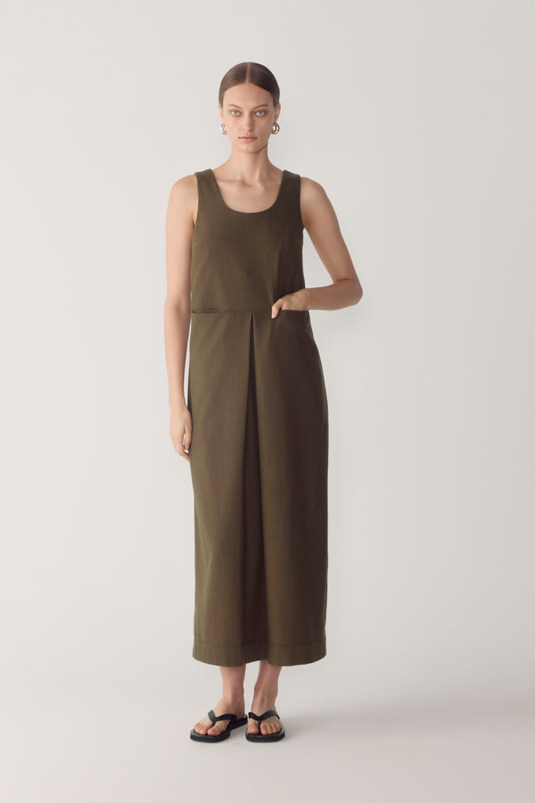 Floss Dress | Carob Wool Blend