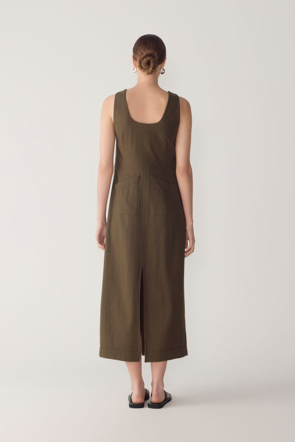 Floss Dress | Carob Wool Blend