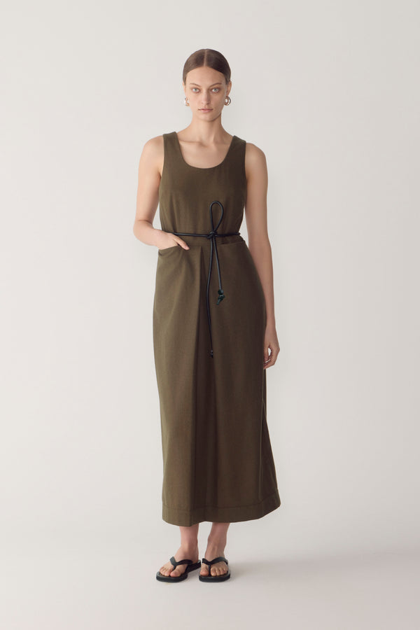 Floss Dress | Carob Wool Blend