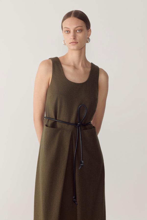 Floss Dress | Carob Wool Blend