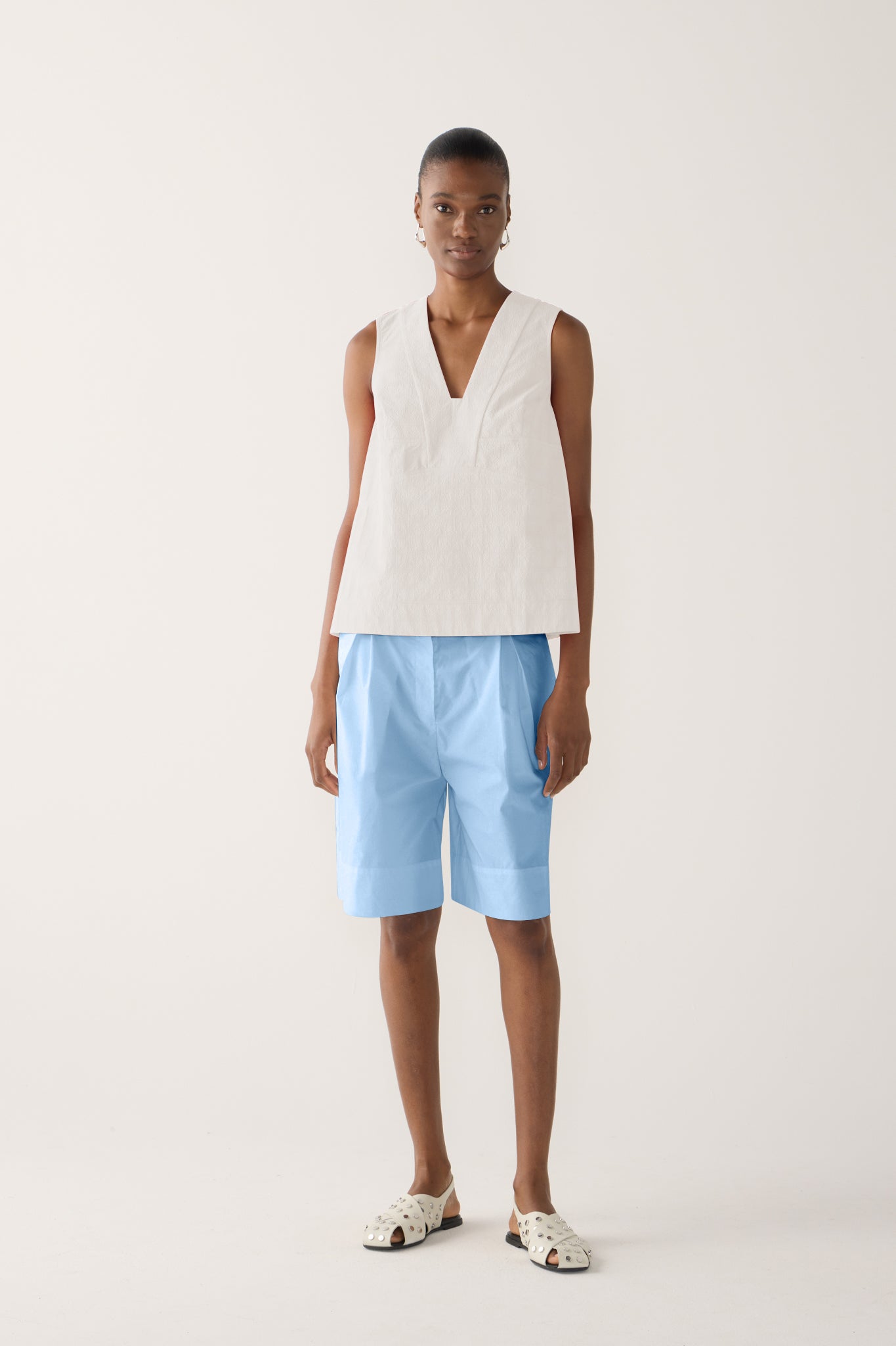 Nadine Short | Chambray Poplin