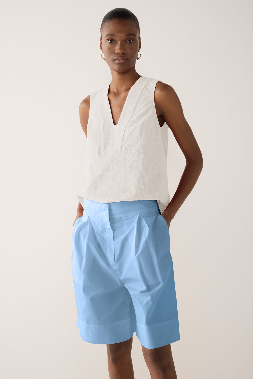 Nadine Short | Chambray Poplin