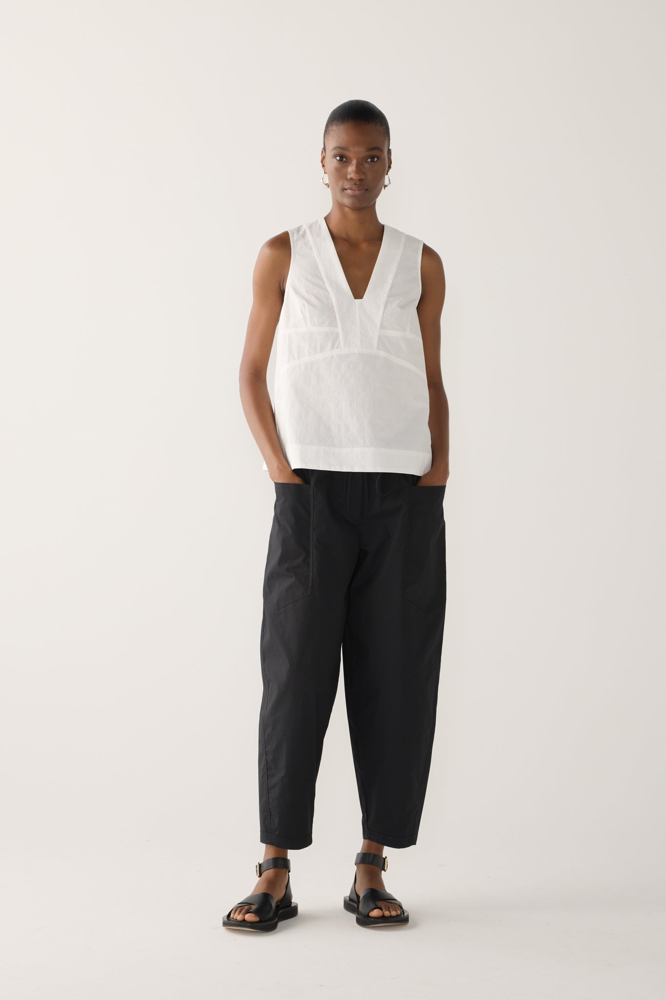 Edna Pant | Black Cotton Tencel