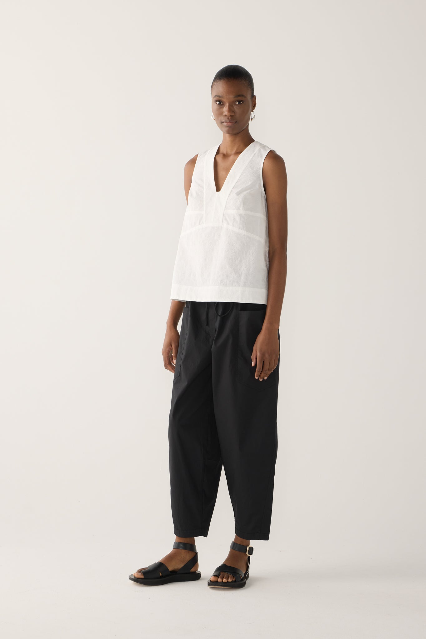 Edna Pant | Black Poplin