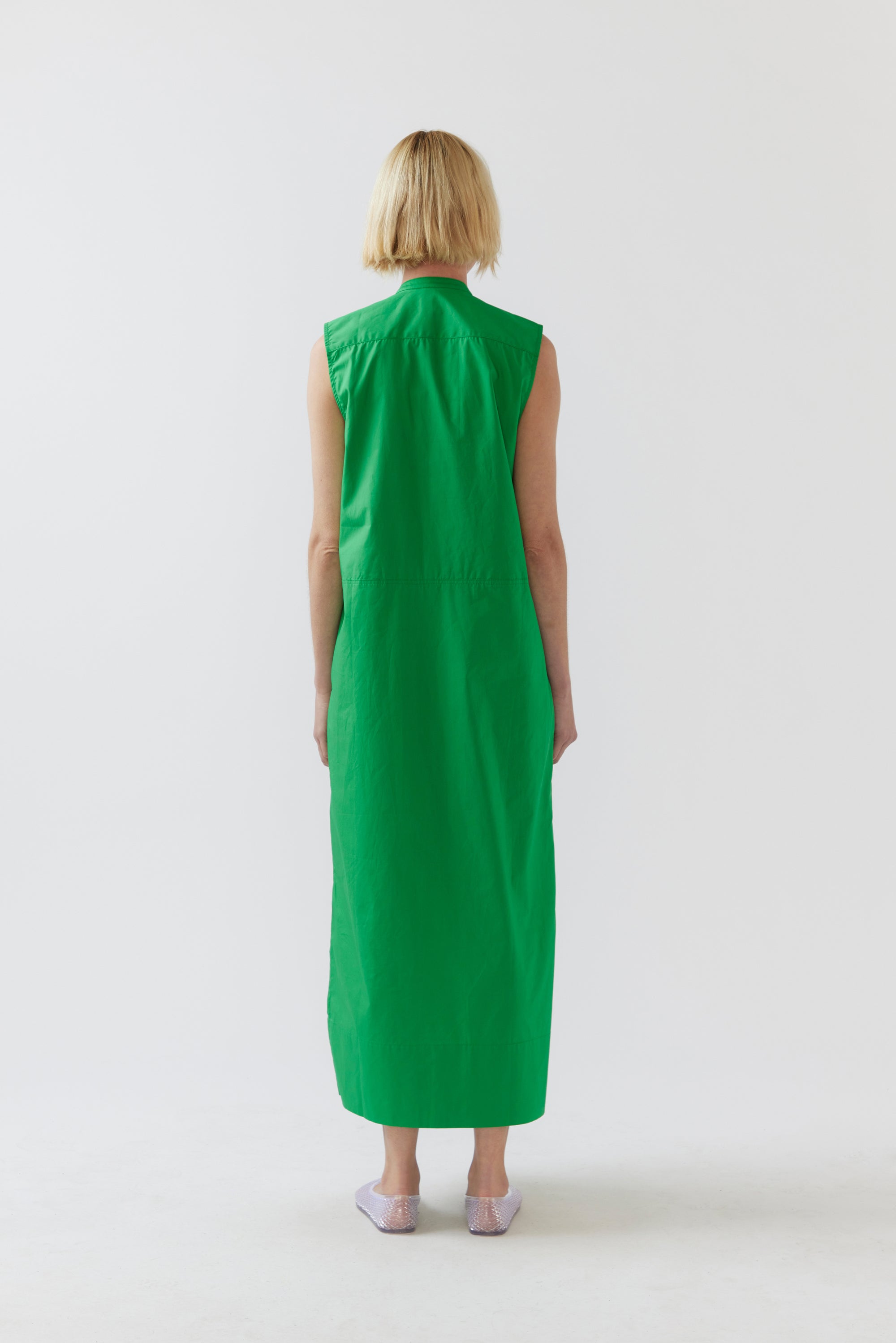 Geneva Dress | Apple Green Poplin