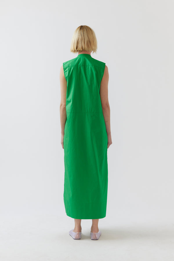 Geneva Dress | Apple Green Poplin