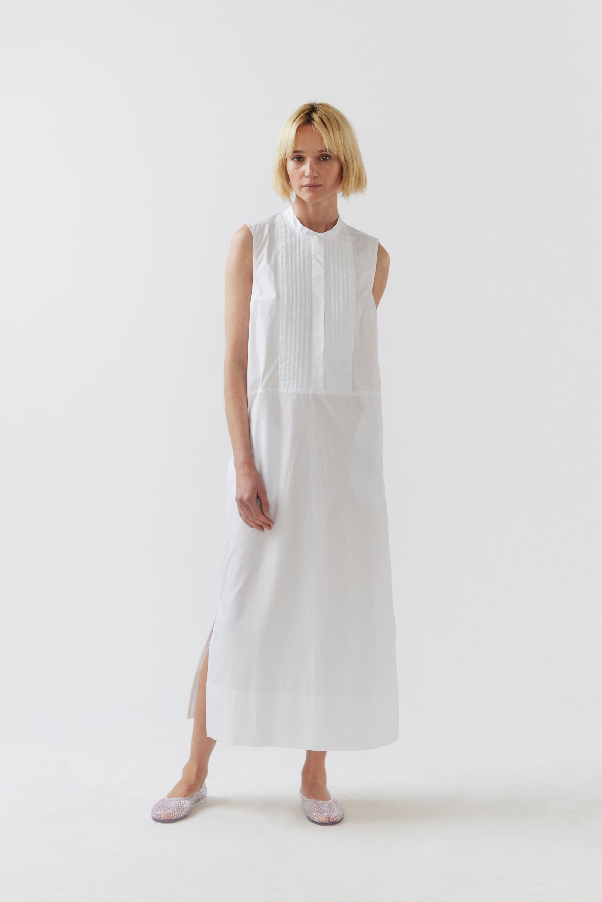 Geneva Dress | White Poplin