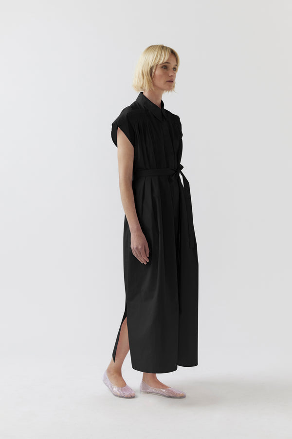 Hannah Dress | Black Poplin