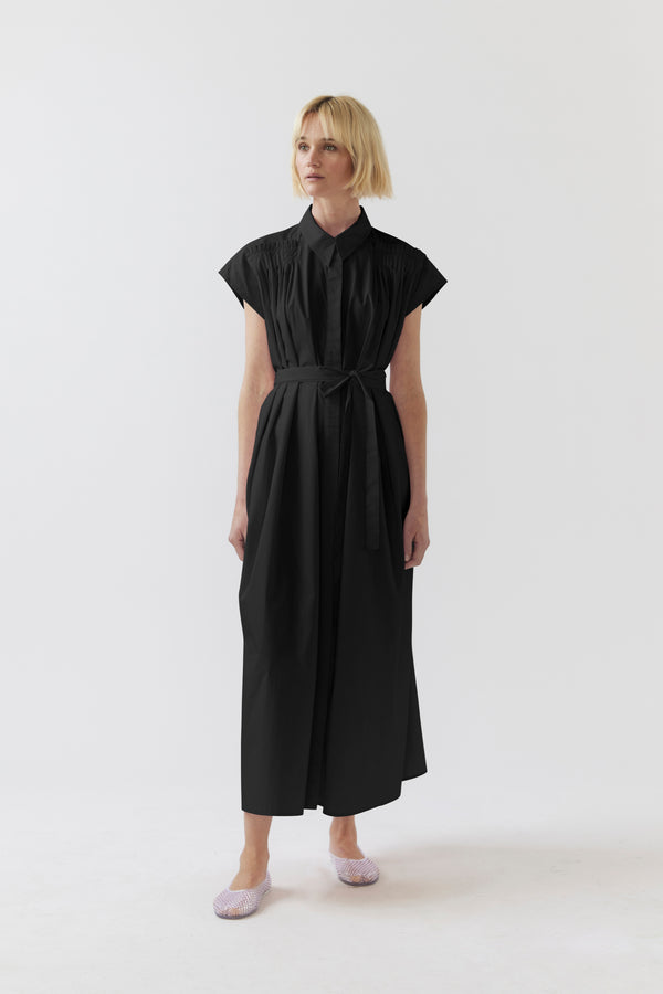 Hannah Dress | Black Poplin