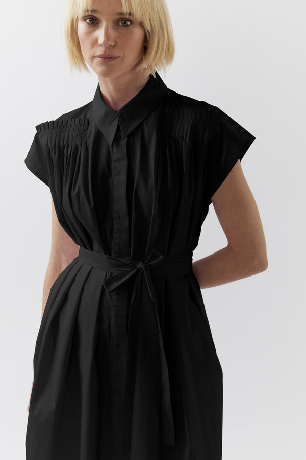 Hannah Dress | Black Poplin