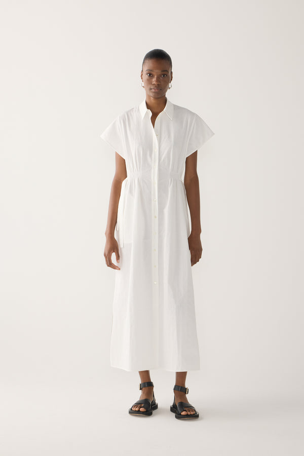 Heather Dress | White Seersucker