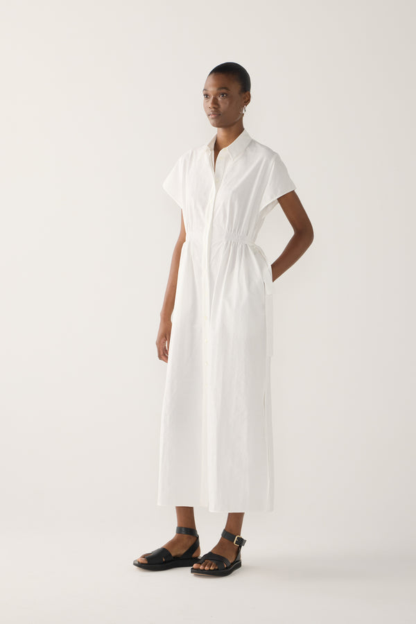 Heather Dress | White Seersucker