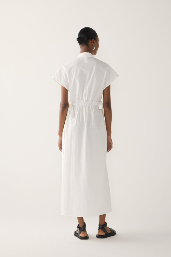 Heather Dress | White Seersucker