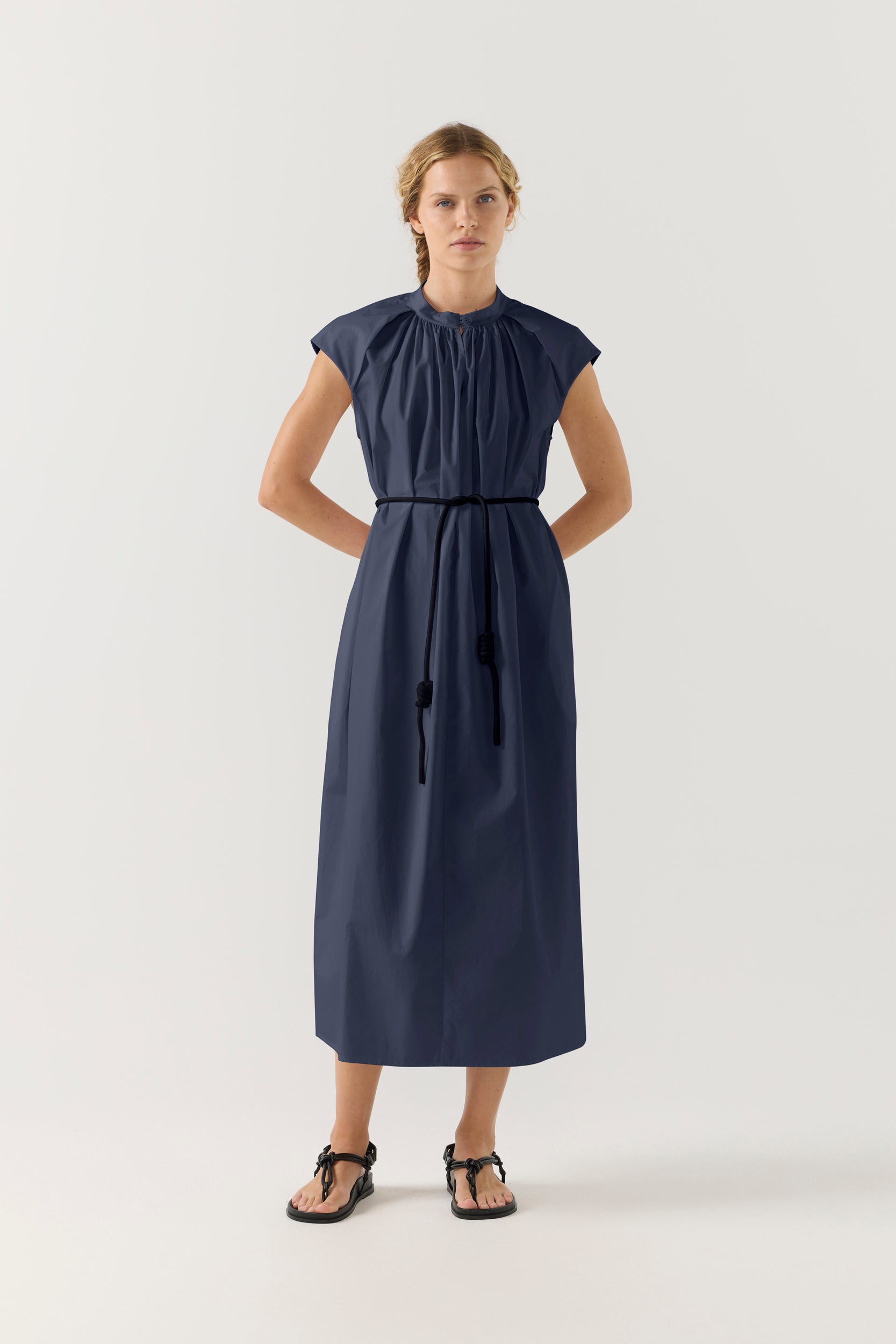 Hunter Dress | Navy Poplin