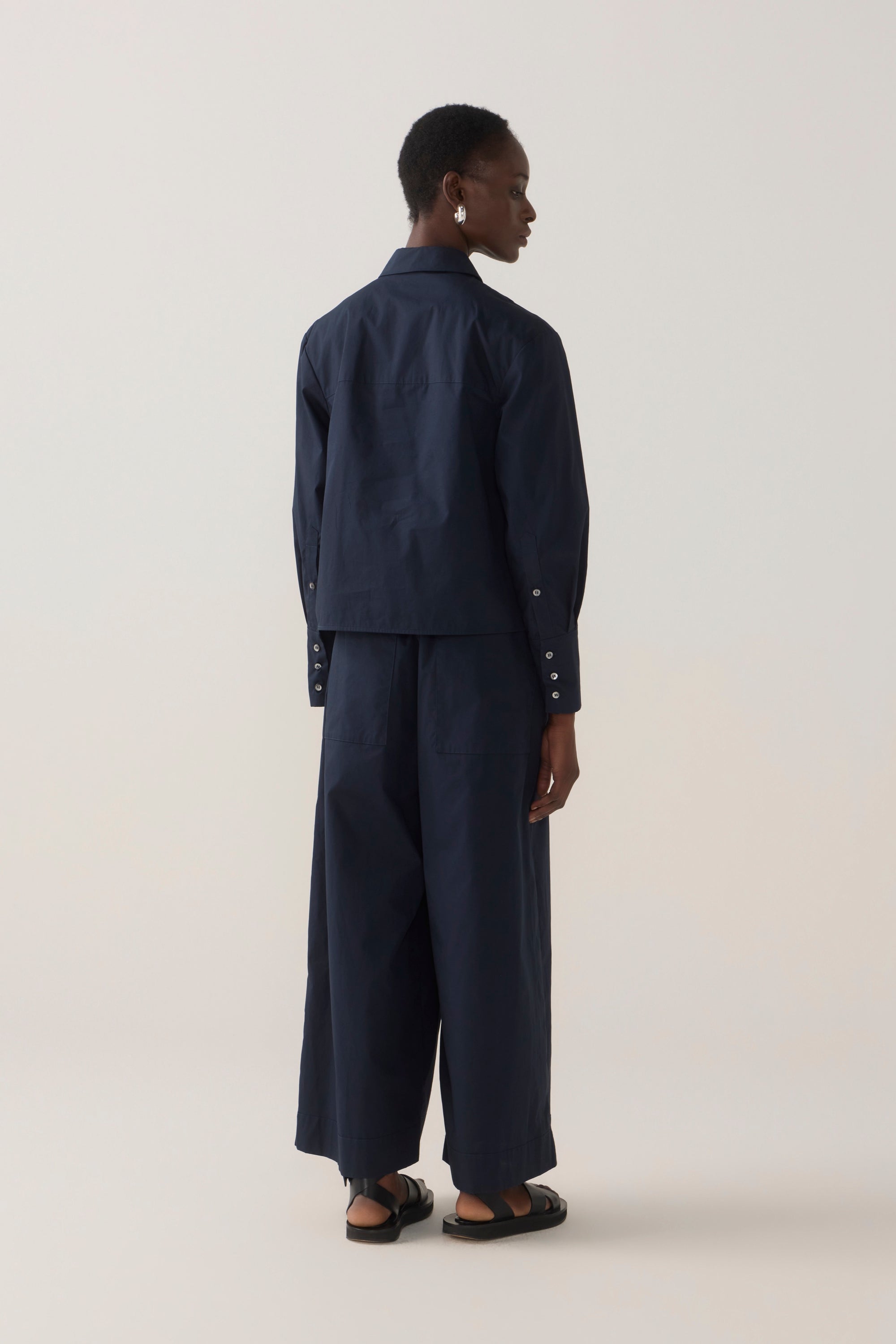 Imogen Pant | Navy Poplin