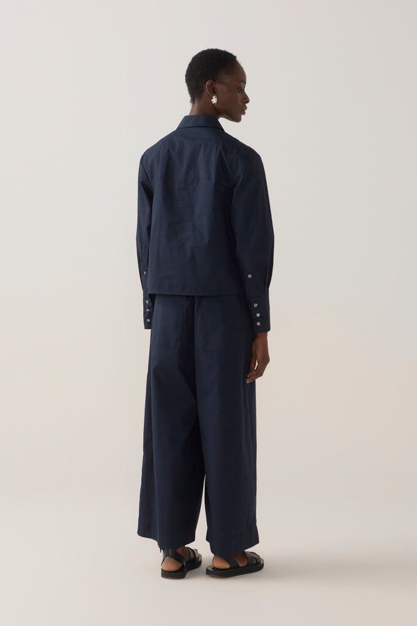Imogen Pant | Navy Poplin