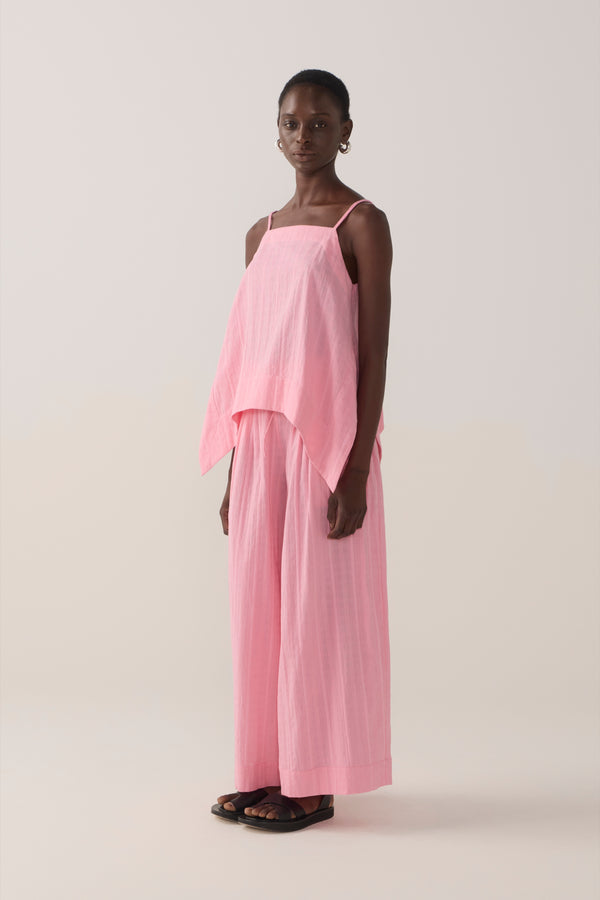 Imogen Pant | Watermelon Check Cotton