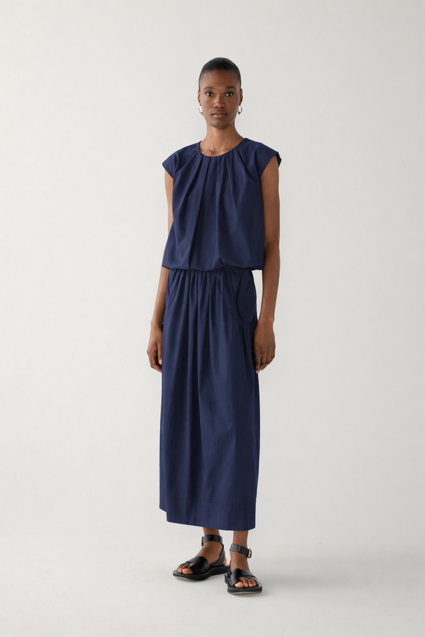 Jewel Top | Navy Poplin