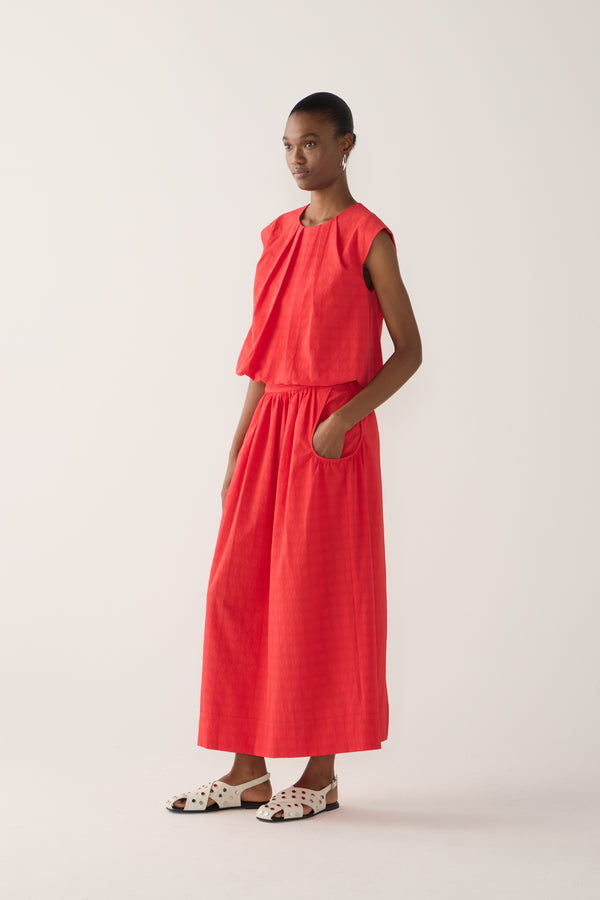 Jewel Top | Rouge Seersucker