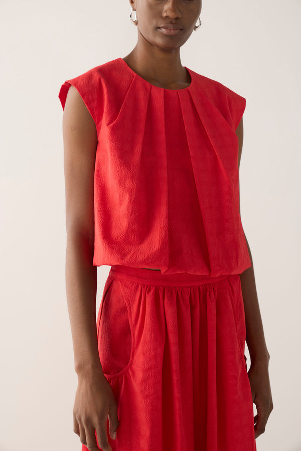 Oda Skirt | Rouge Seersucker