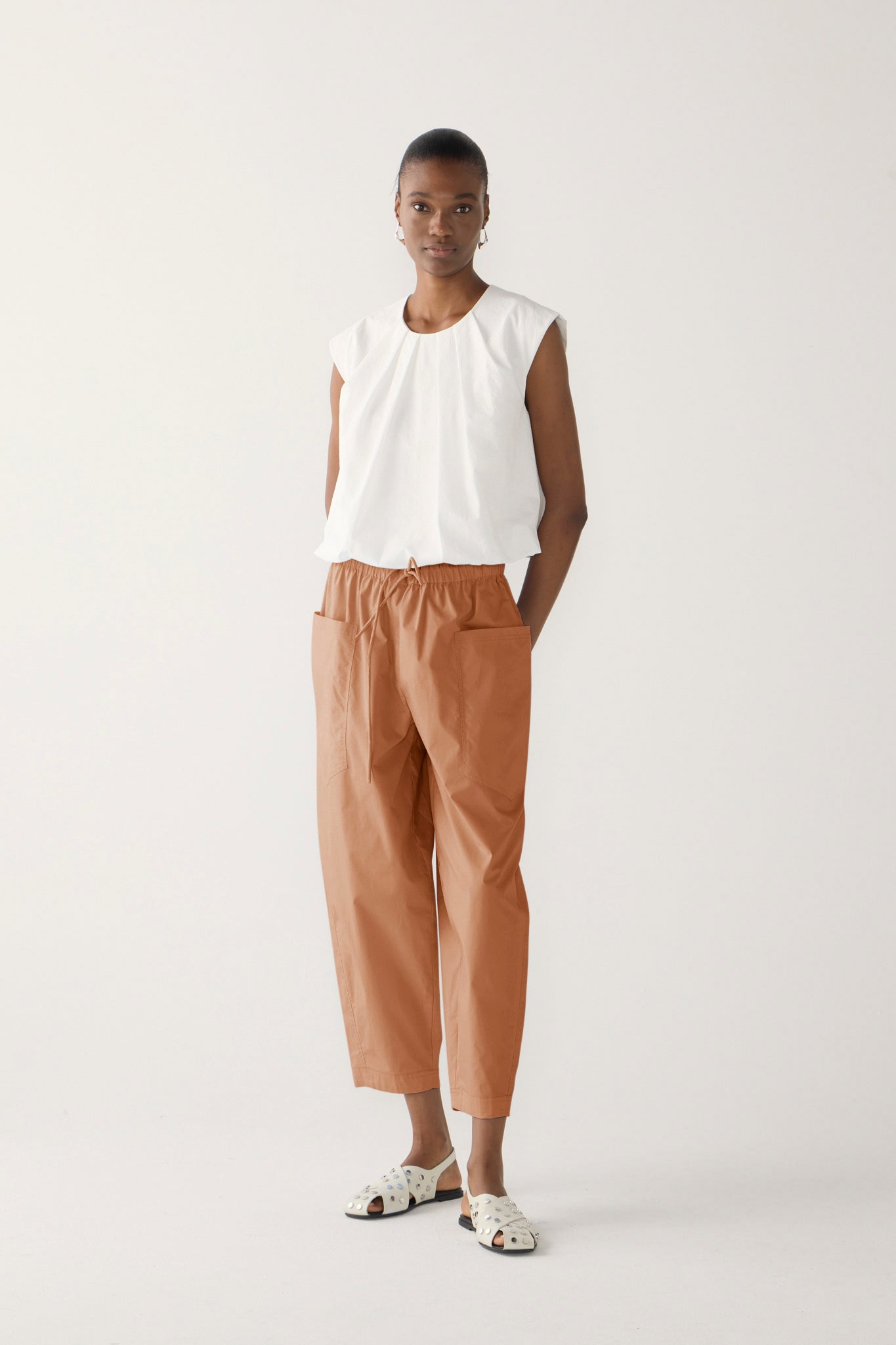 Edna Pant | Brick Poplin