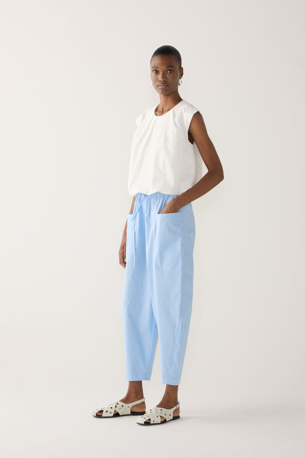 Jewel Top | White Seersucker