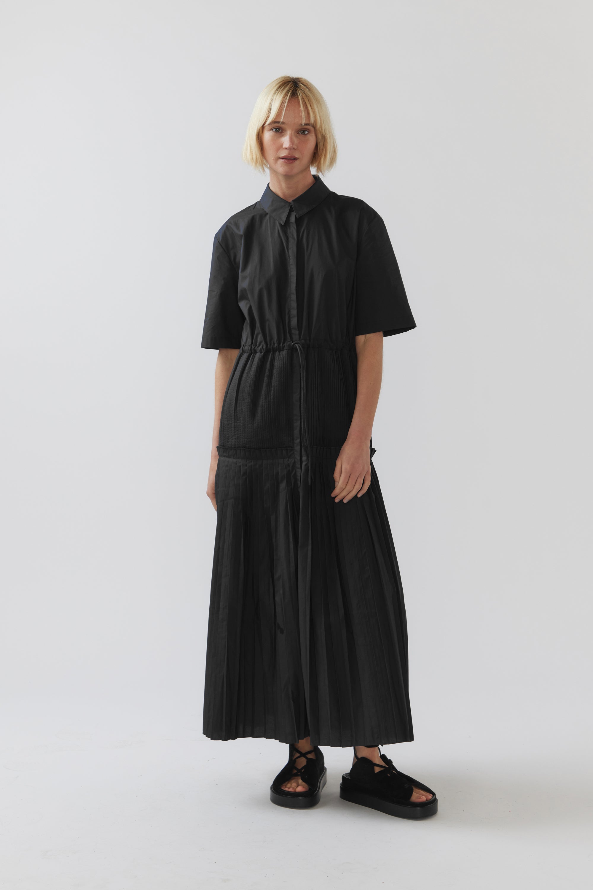 Jill Dress | Black Poplin