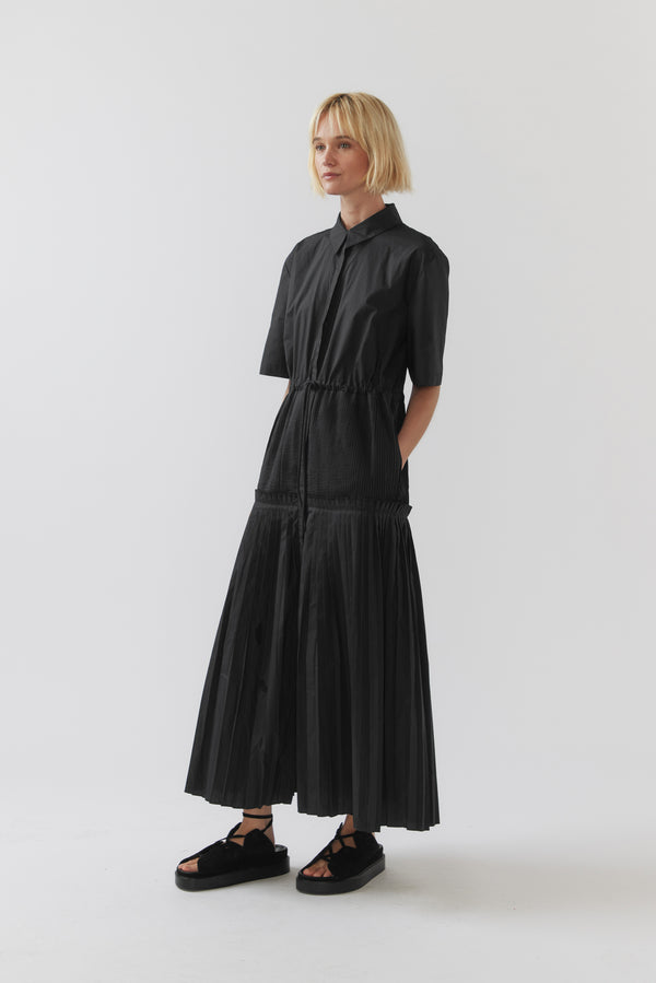 Jill Dress | Black Poplin