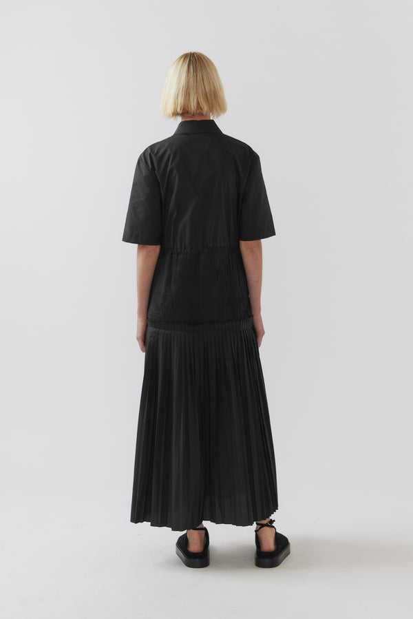Jill Dress | Black Poplin