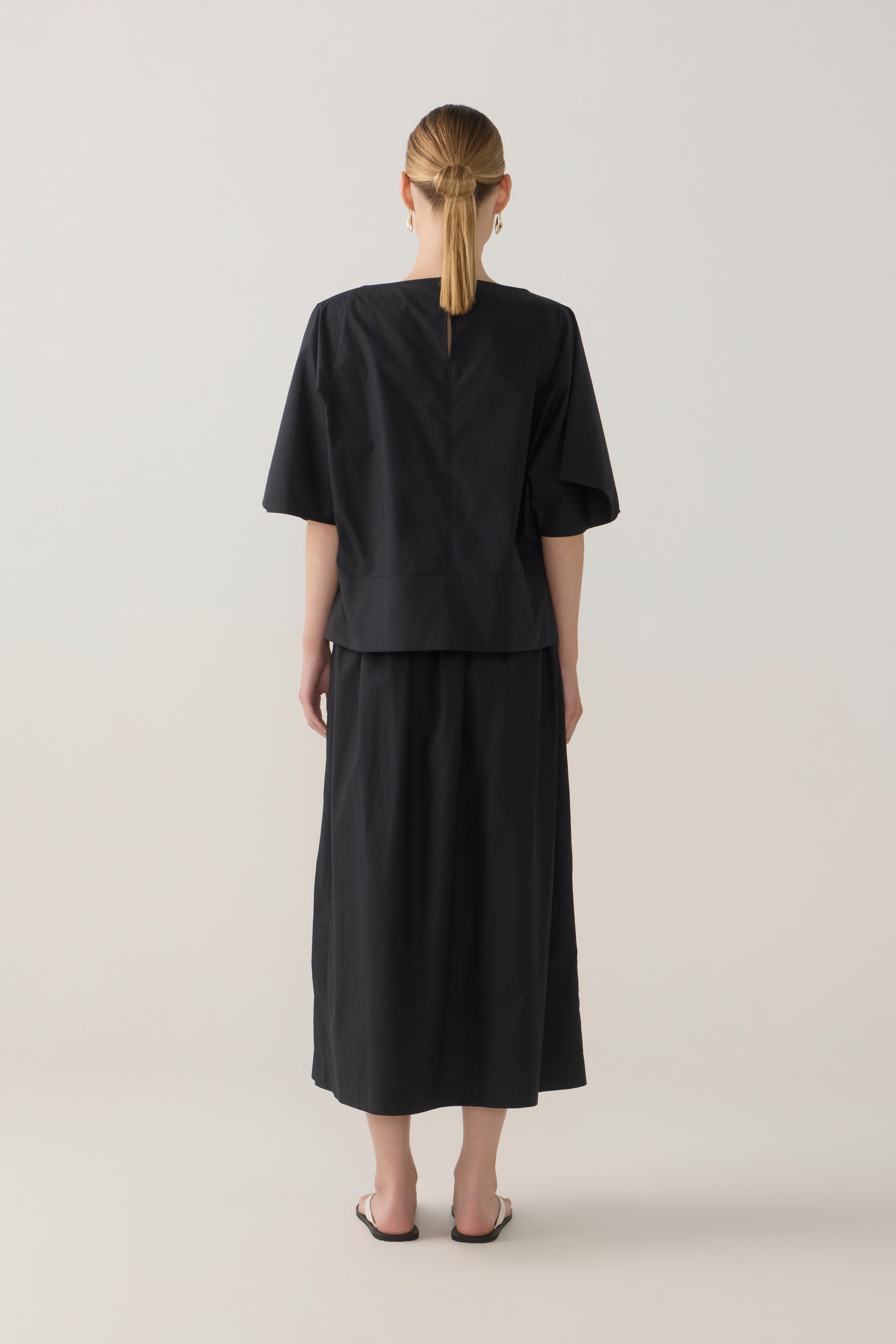Julietta Skirt | Black Cotton Tencel