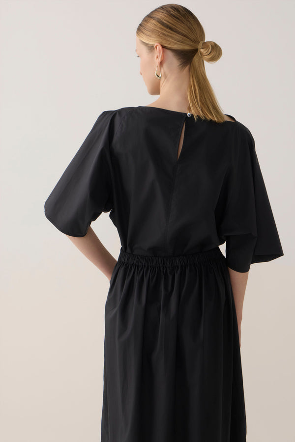 Julietta Skirt | Black Cotton Tencel