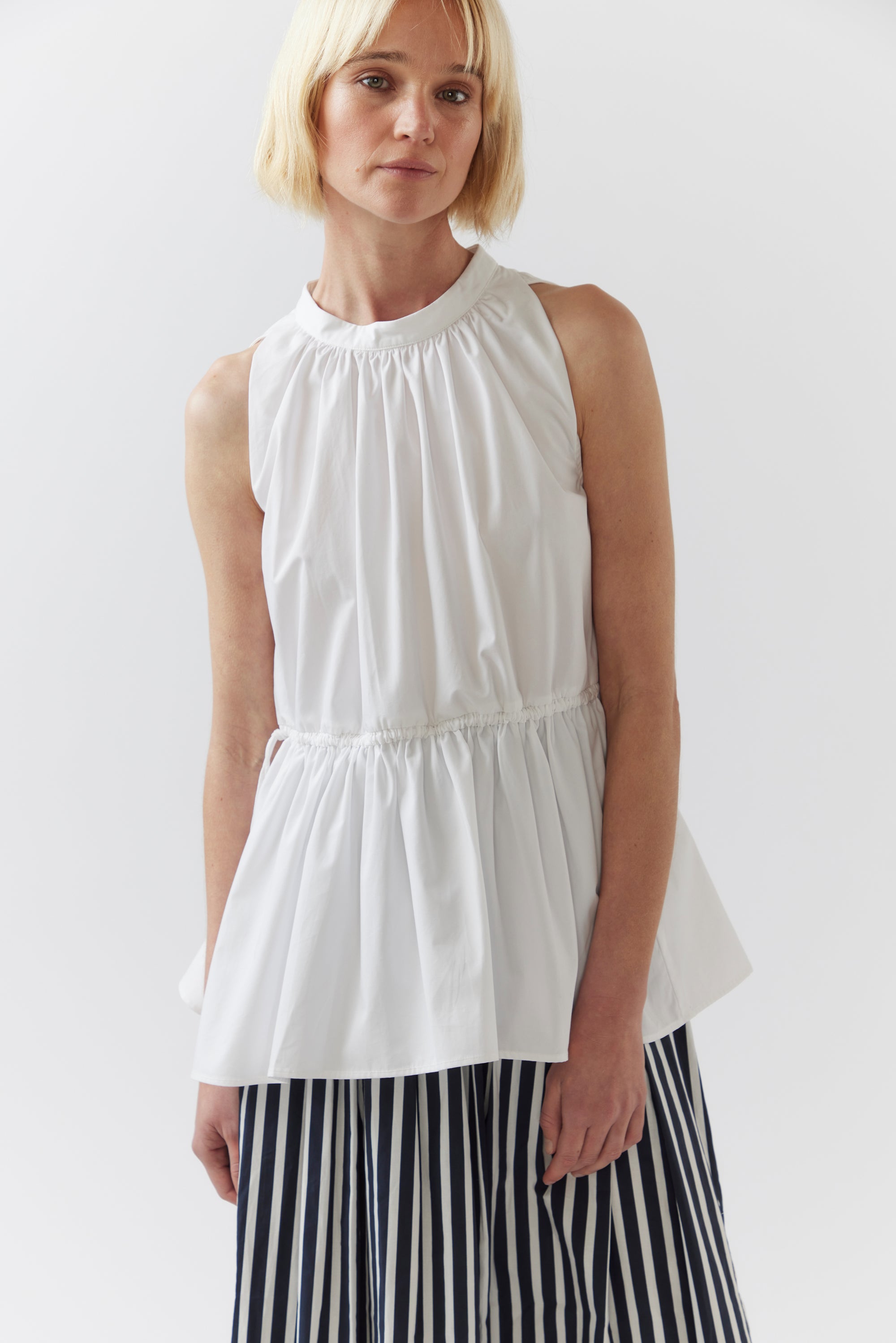 Kendall Top | White Poplin