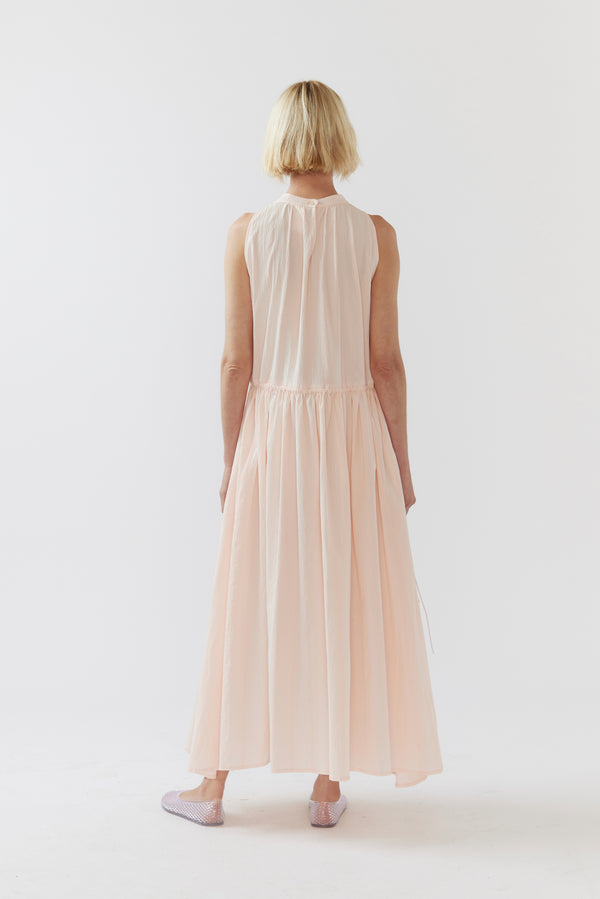 Kinga Dress | Ballet Pink Seersucker