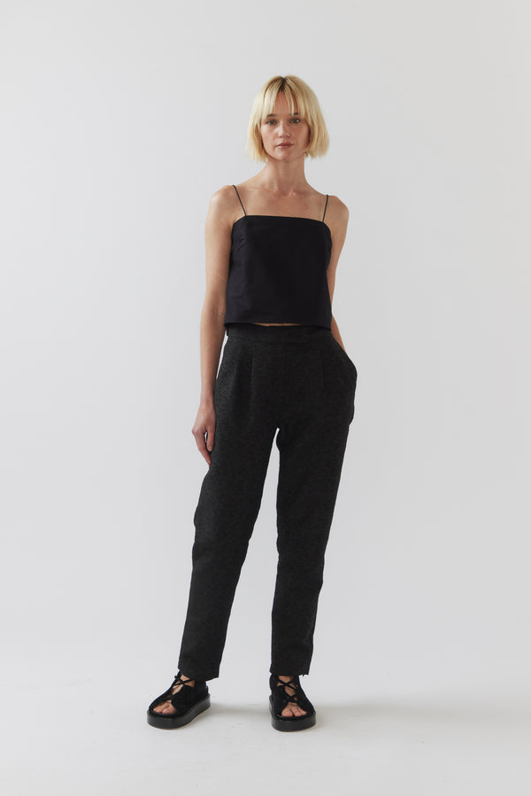 Viola Pant | Black Jacquard