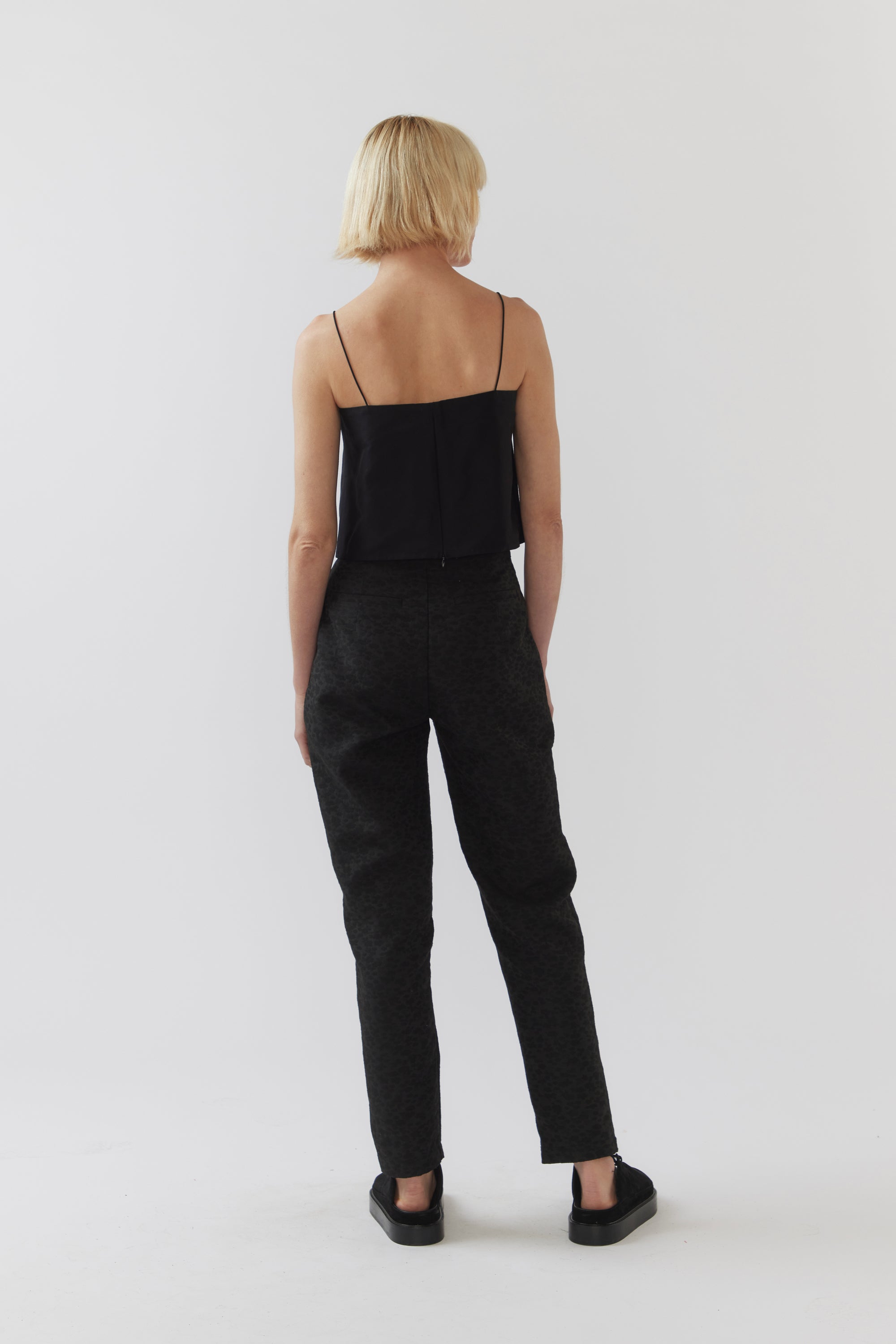 Viola Pant | Black Jacquard