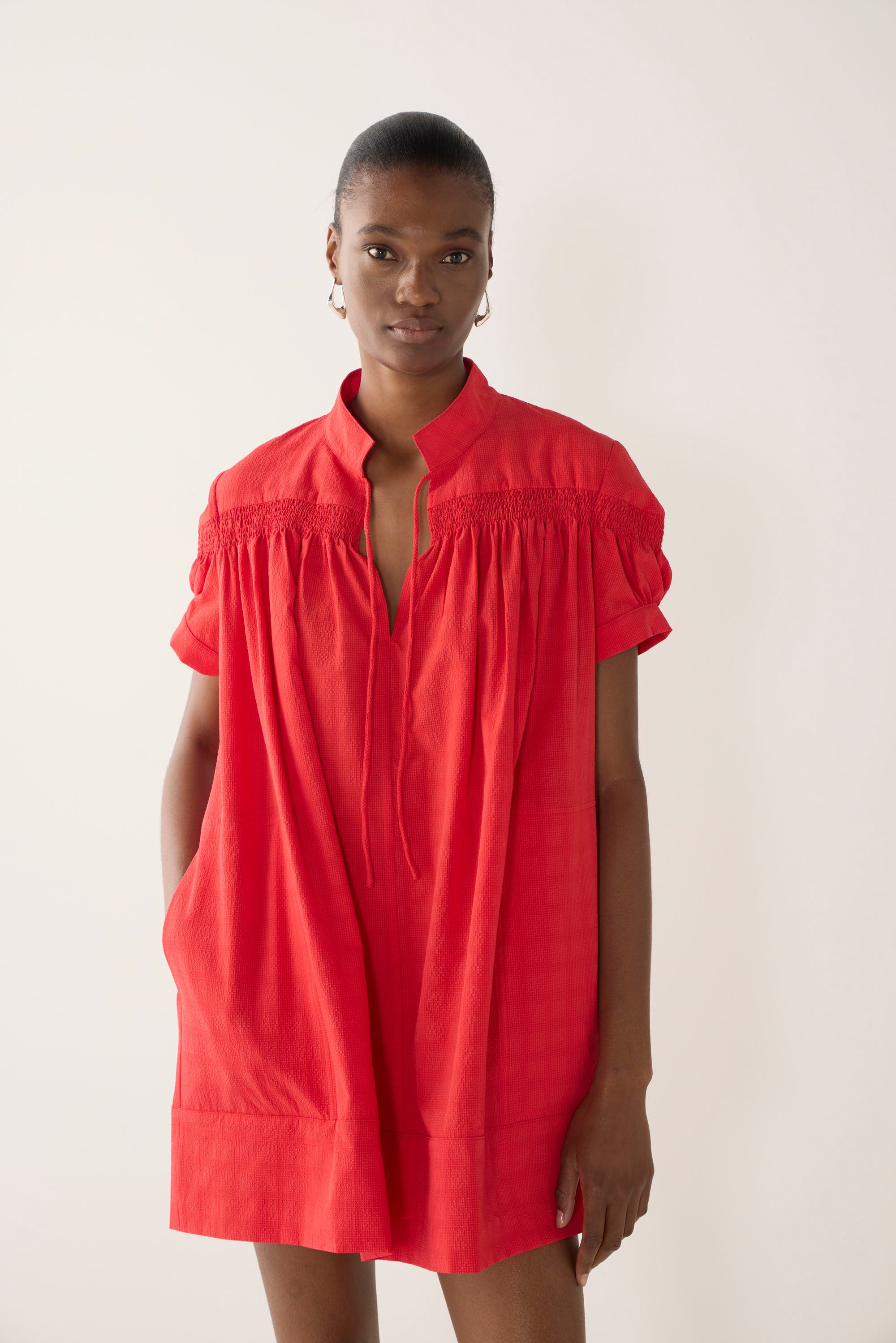 Lindy Dress | Rouge Seersucker