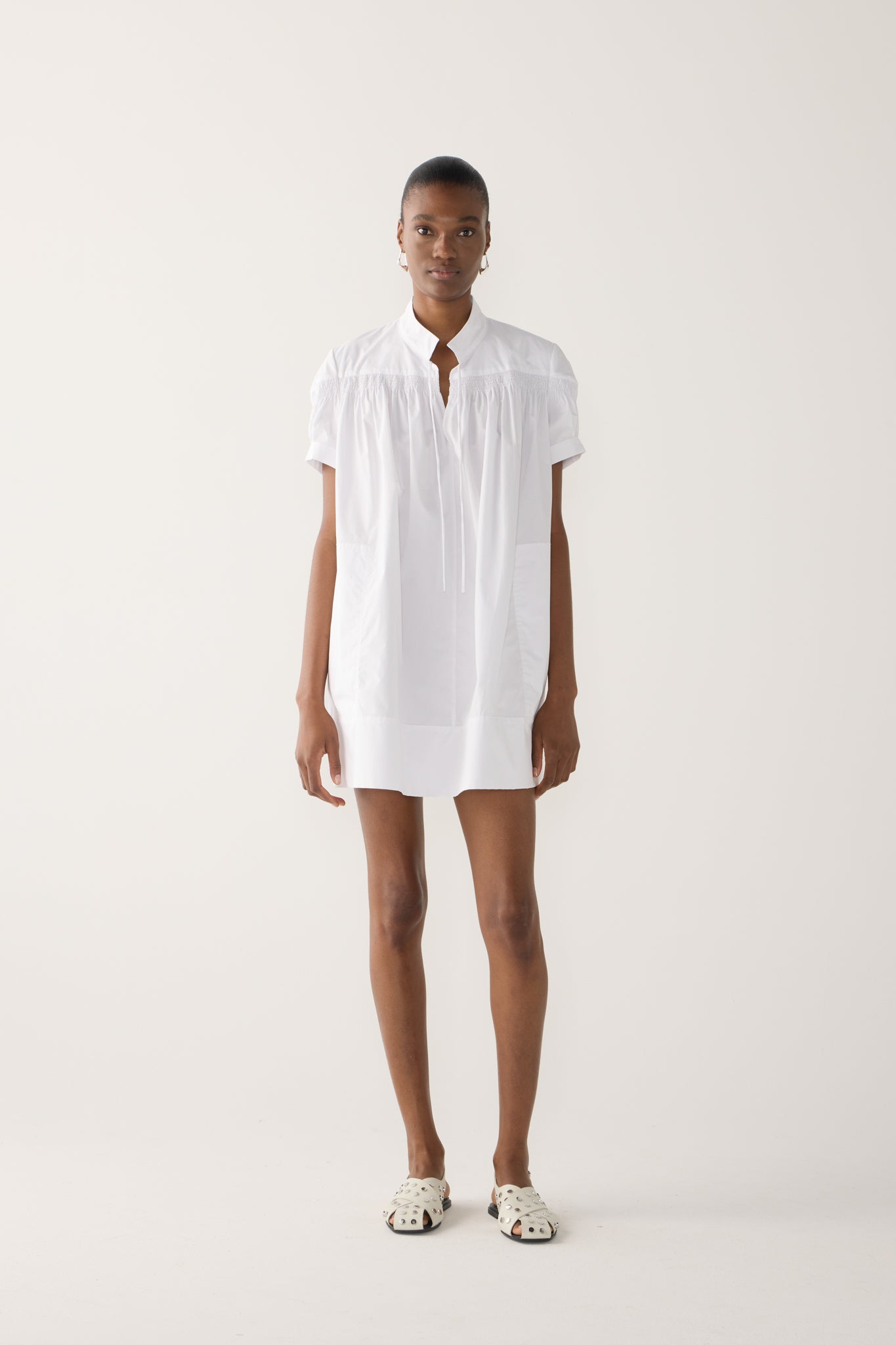 Lindy Dress | White Poplin
