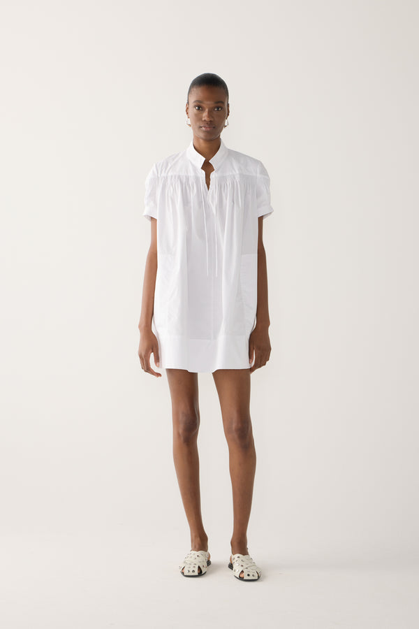 Lindy Dress | White Poplin