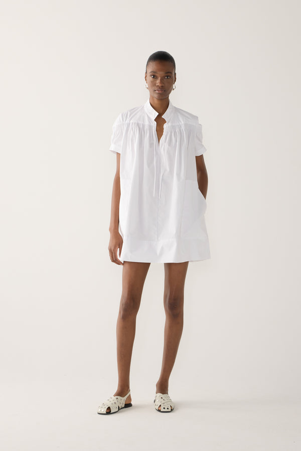 Lindy Dress | White Poplin