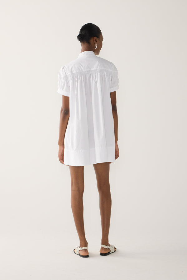 Lindy Dress | White Poplin
