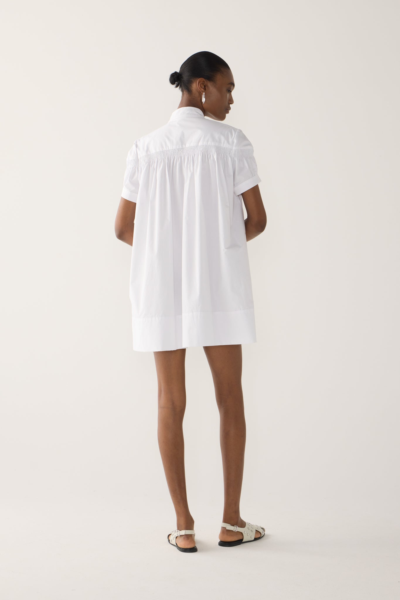 Lindy Dress | White Poplin