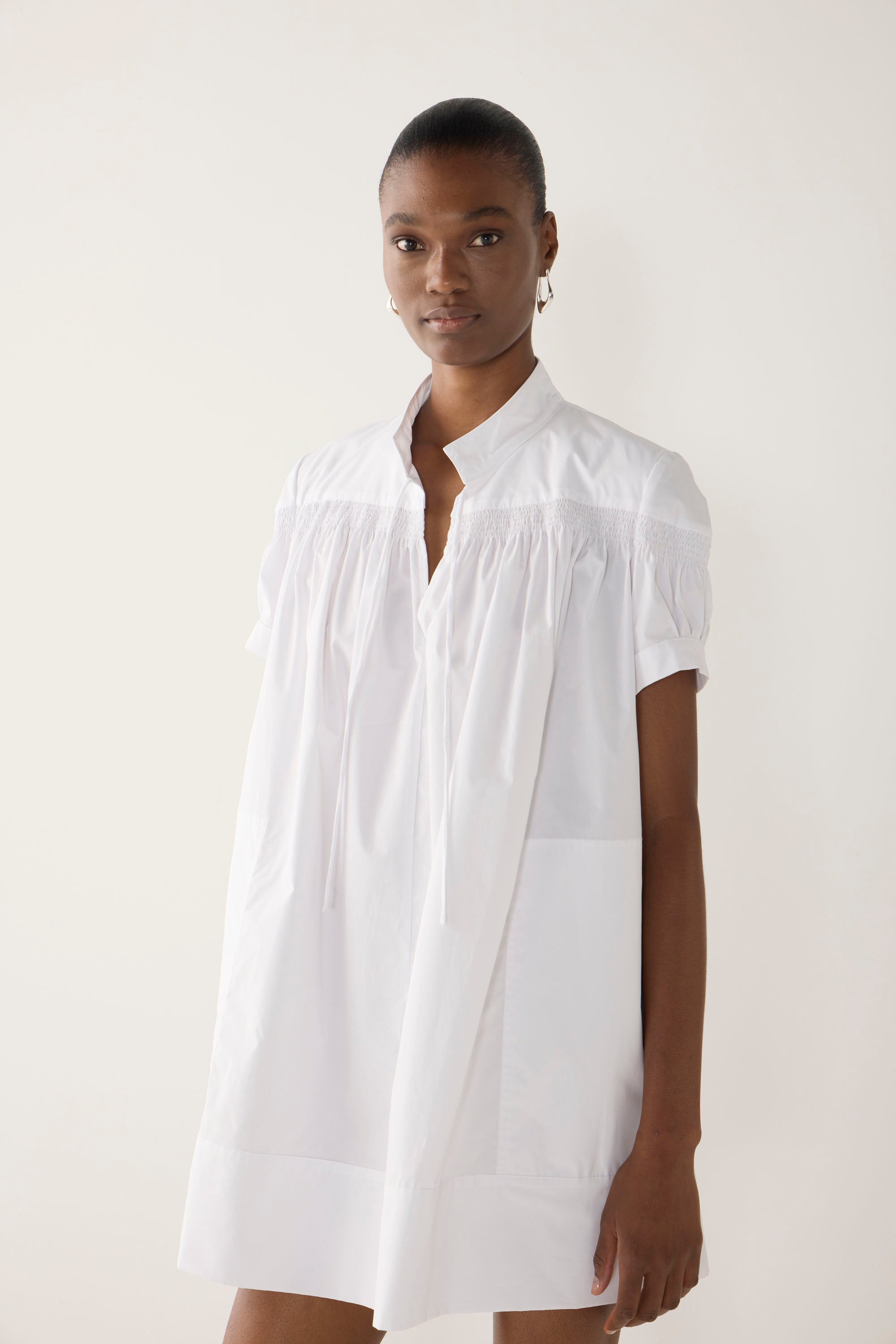 Lindy Dress | White Poplin